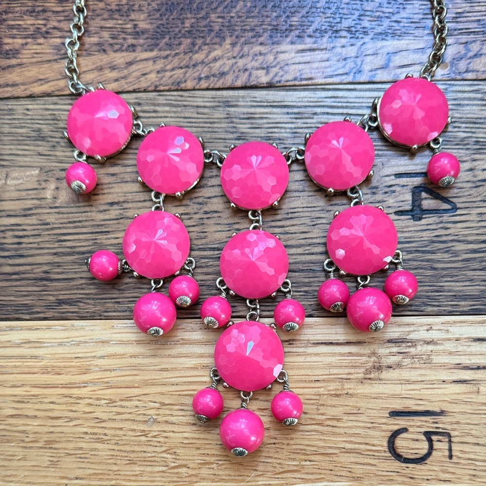 J. Crew Vibrant Pink Necklace